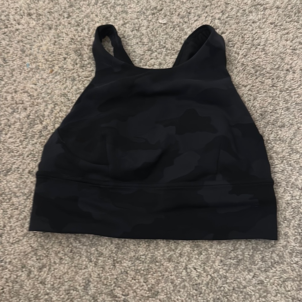 Lululemon Black Camo Sports Bra Top